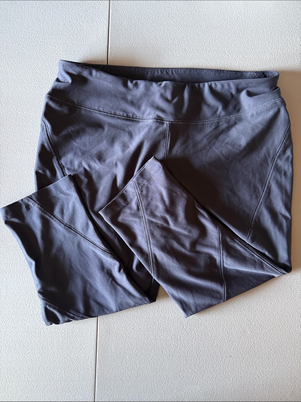 Asics Gray Active Leggings Size: M